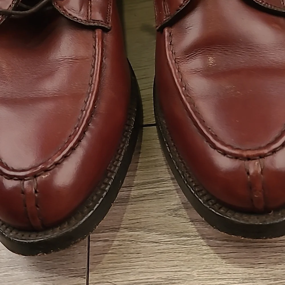 ALLEN EDMONDS Bradley Cherry Brown‎ Leather Sz 10 B Mens Split Toe Dress Shoes